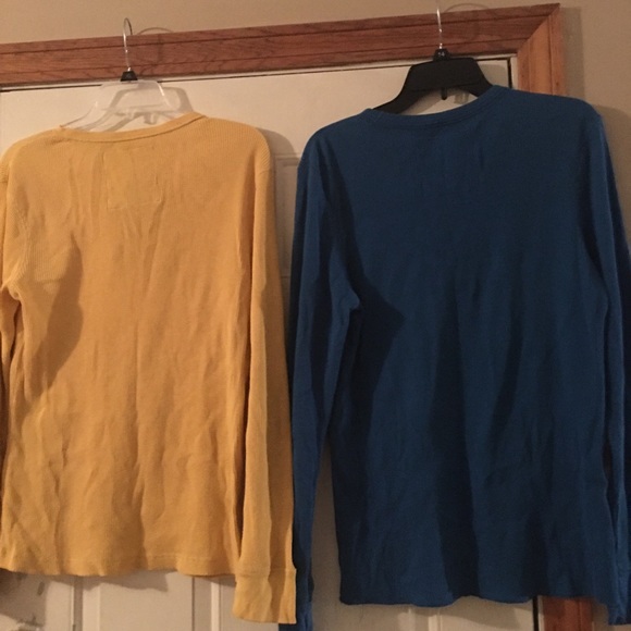 2 urban pipeline long sleeved shirts, one blue and one yellow - Picture 5 of 6